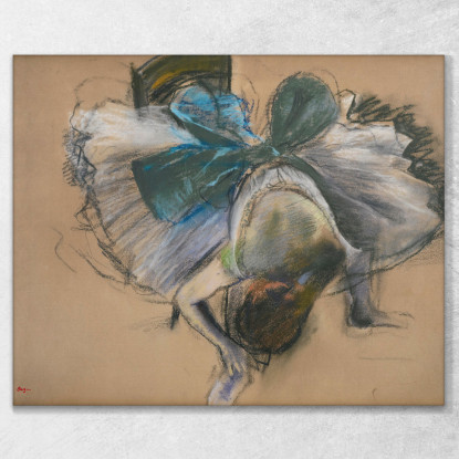 Ballerina Che Regola La Sua Pantofola Edgar Degas edg146 quadro stampato su tela