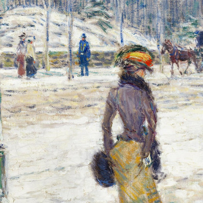 Strada Di New York Frederick Childe Hassam fch10 quadro stampato su tela