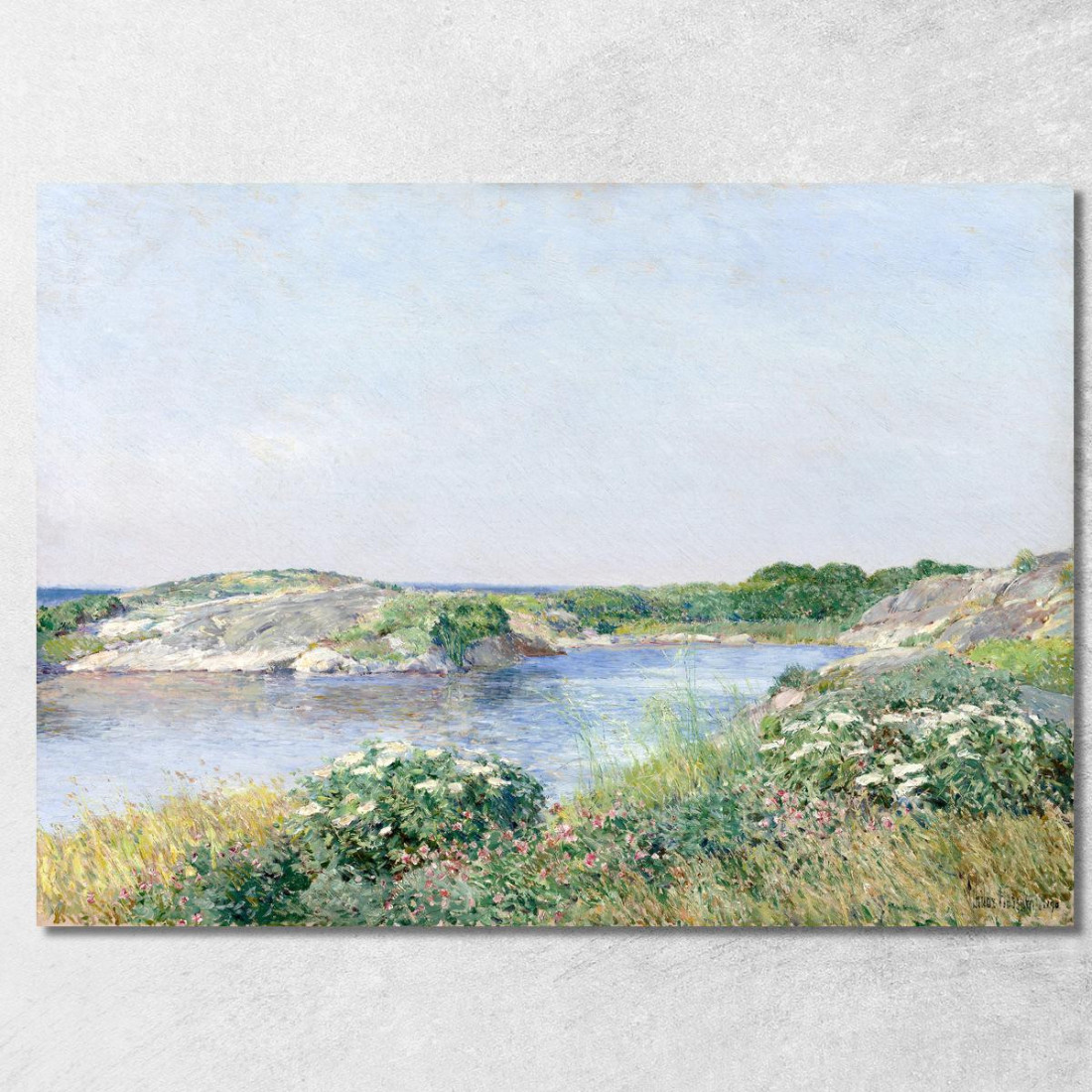 Il Piccolo Stagno Di Appledore Frederick Childe Hassam fch22 quadro stampato su tela Il Piccolo Stagno Di Appledore Frederick Childe Hassam fch22 quadro stampato su tela