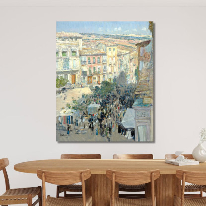 Vista Di Una Città Della Francia Meridionale Frederick Childe Hassam fch26 quadro stampato su tela