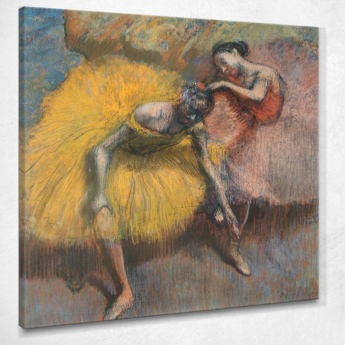 Due Ballerini Gialli E Rosa Edgar Degas edg159 quadro stampato su tela Due Ballerini Gialli E Rosa Edgar Degas edg159 quadro stampato su tela