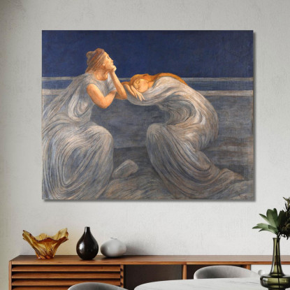 Notturno Gaetano Previati gpr7 quadro stampato su tela
