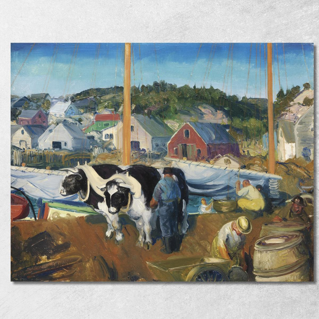 Pontile Del Team Ox A Matinicus George Bellows gbl16 quadro stampato su tela Pontile Del Team Ox A Matinicus George Bellows gbl16 quadro stampato su tela