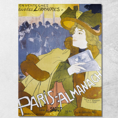 Parigi-Almanacco Georges de Feure gdf11 quadro stampato su tela