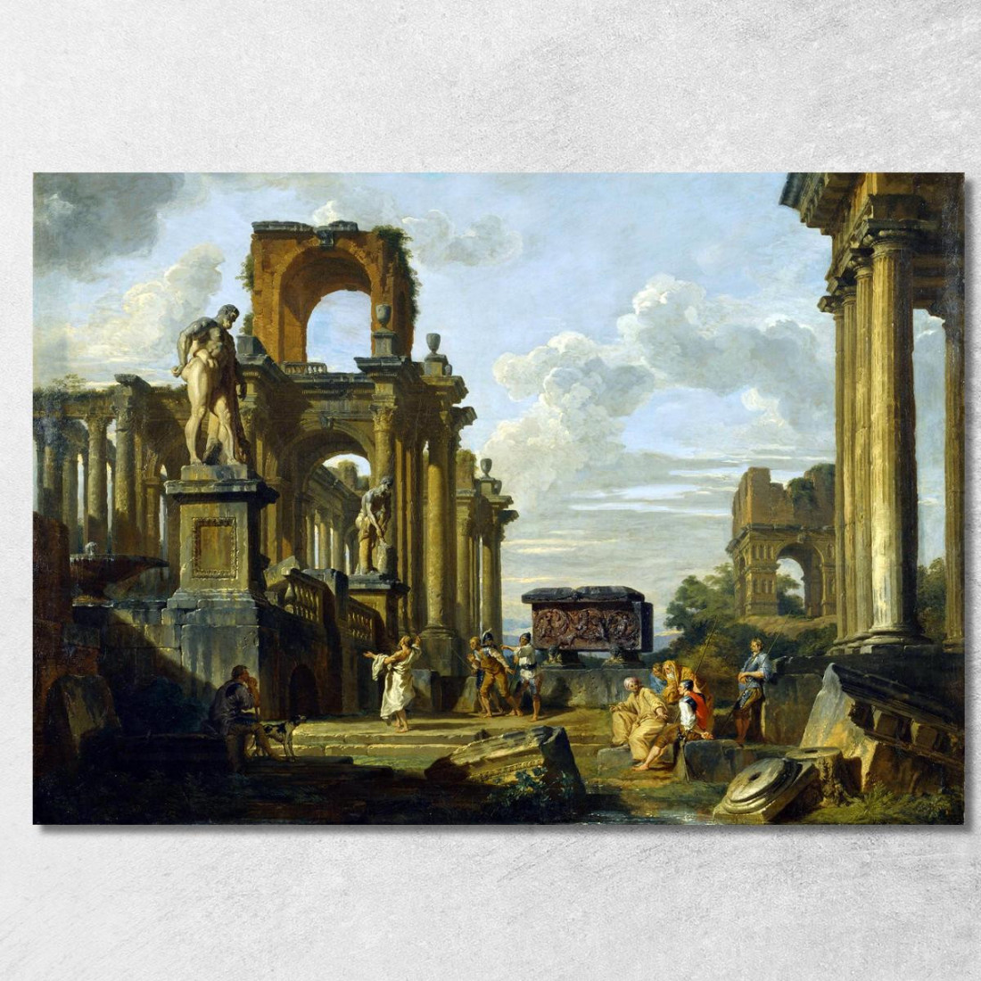 Capriccio Architettonico Del Foro Romano Giovanni Paolo Pannini gpp4 quadro stampato su tela Capriccio Architettonico Del Foro Romano Giovanni Paolo Pannini gpp4 quadro stampato su tela