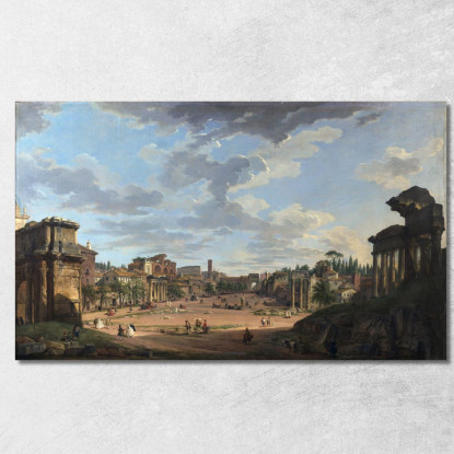 Roma Forum Romano Giovanni Paolo Pannini gpp17 quadro stampato su tela