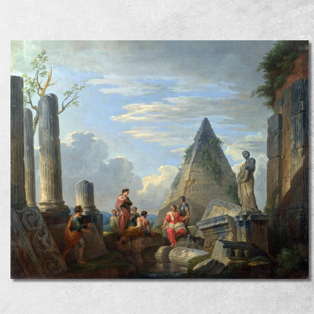 Rovine Romane Con Figure Giovanni Paolo Pannini gpp20 quadro stampato su tela Rovine Romane Con Figure Giovanni Paolo Pannini gpp20 quadro stampato su tela