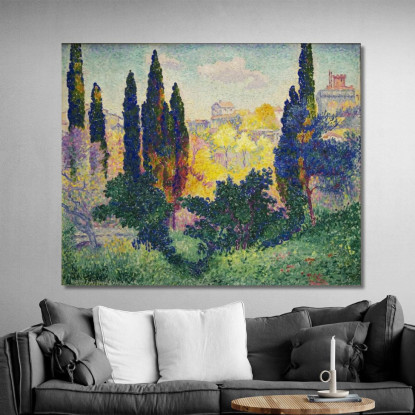 Cipressi A Cagnes Henri Edmond Cross hec7 quadro stampato su tela