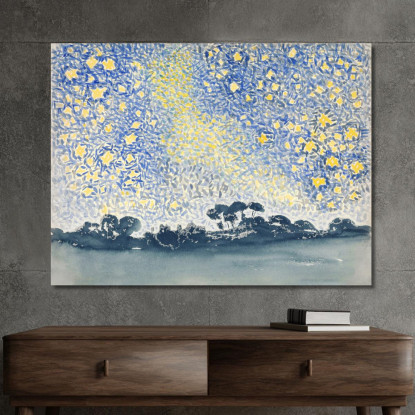 Paesaggio Con Stelle Henri Edmond Cross hec10 quadro stampato su tela