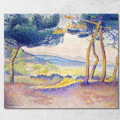 Pini Lungo La Riva Henri Edmond Cross hec12 quadro stampato su tela