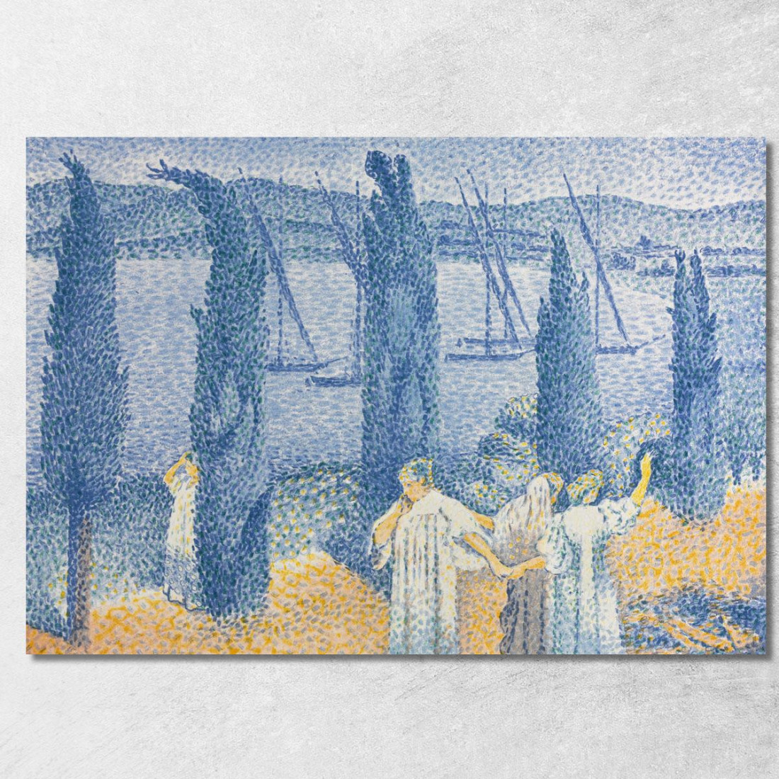 Il Paesaggio Della Passeggiata Con I Cipressi Henri Edmond Cross hec15 quadro stampato su tela Il Paesaggio Della Passeggiata Con I Cipressi Henri Edmond Cross hec15 quadro stampato su tela