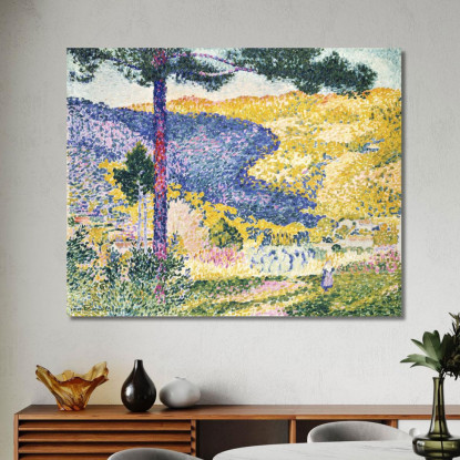 Valle Con Ombra Di Abete Sulla Montagna Henri Edmond Cross hec17 quadro stampato su tela