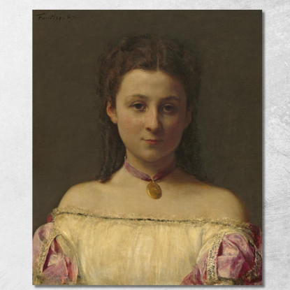 Mademoiselle De Fitz-James Henri Fantin-Latou hfl7 quadro stampato su tela