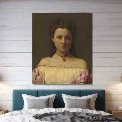 Mademoiselle De Fitz-James Henri Fantin-Latou hfl7 quadro stampato su tela