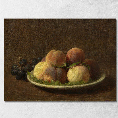 Pesche E Uva Henri Fantin-Latou hfl9 quadro stampato su tela