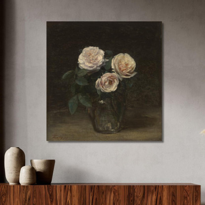 Natura Morta Con Rose Henri Fantin-Latou hfl23 quadro stampato su tela
