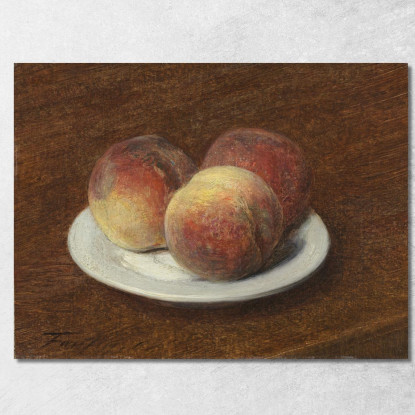 Tre Pesche Su Un Piatto Henri Fantin-Latou hfl26 quadro stampato su tela