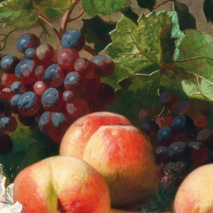 Una Natura Morta Nella Foresta Con Pesche E Uva Henri Rousseau hrs2 quadro stampato su tela