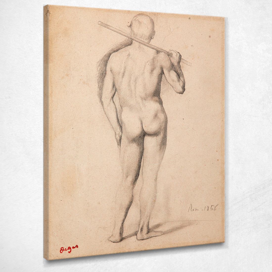 Uomo Visto Da Dietro (Studio) Edgar Degas edg180 quadro stampato su tela Uomo Visto Da Dietro (Studio) Edgar Degas edg180 quadro stampato su tela