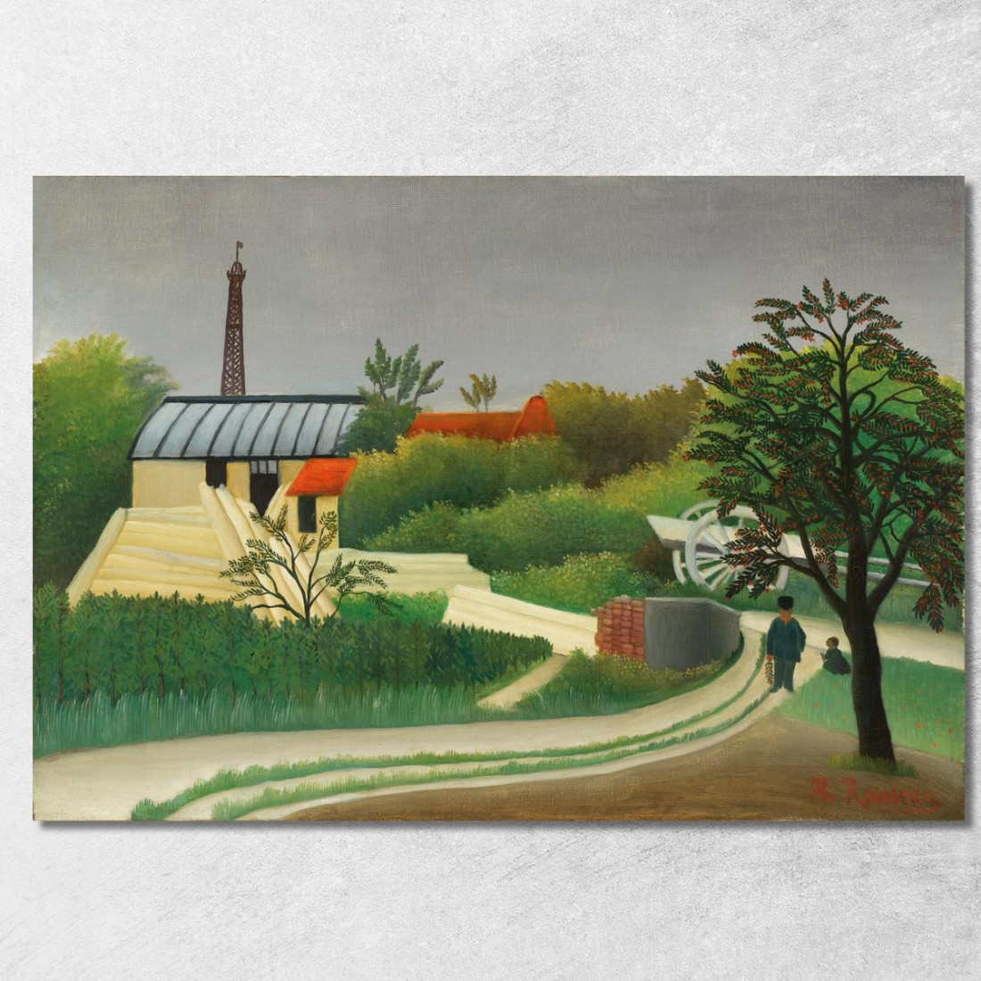 Segheria Vicino A Parigi Henri Rousseau hrs27 quadro stampato su tela Segheria Vicino A Parigi Henri Rousseau hrs27 quadro stampato su tela