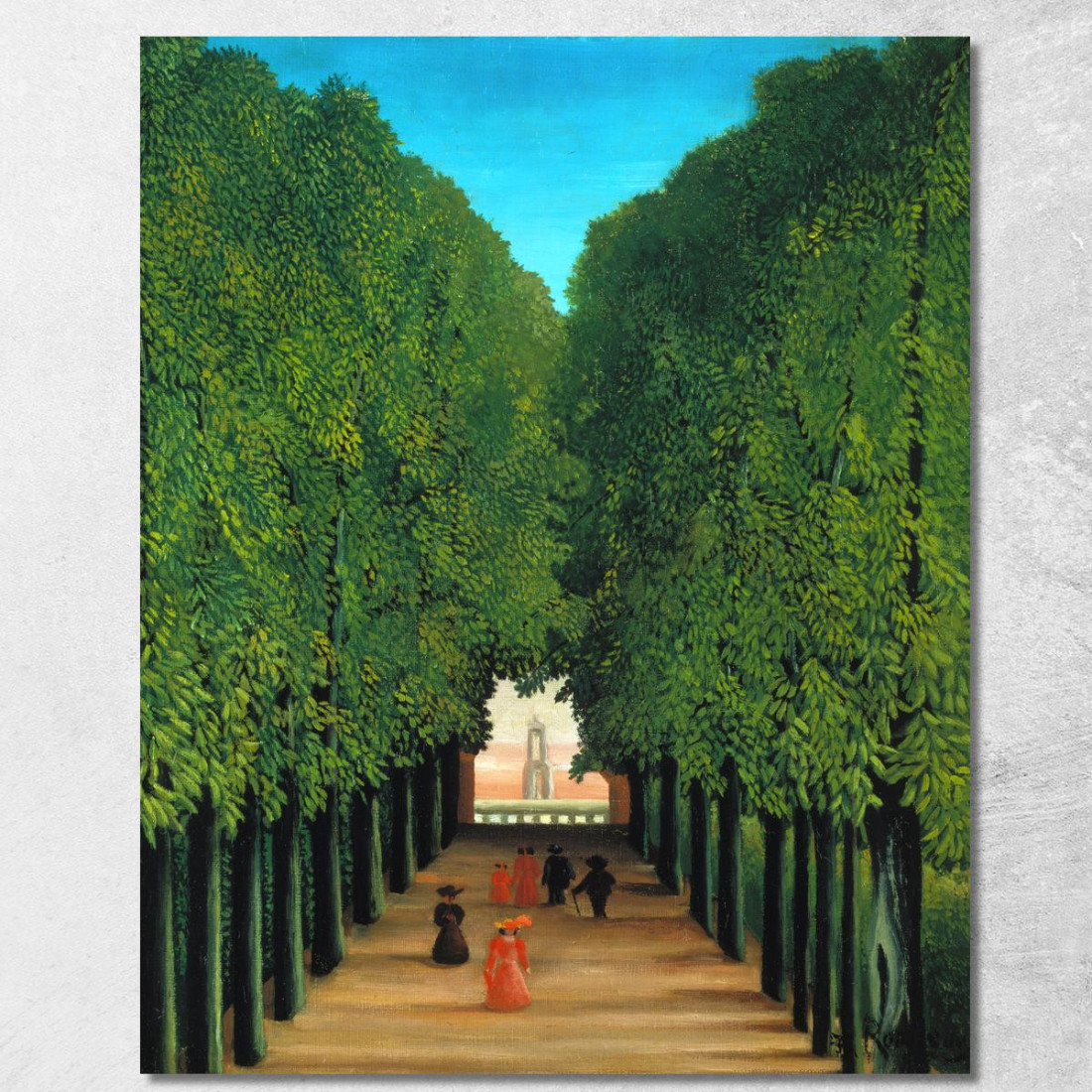 Il Viale Nel Parco Di Saint Cloud Henri Rousseau hrs28 quadro stampato su tela Il Viale Nel Parco Di Saint Cloud Henri Rousseau hrs28 quadro stampato su tela