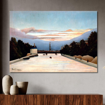 La Torre Eiffel Henri Rousseau hrs31 quadro stampato su tela