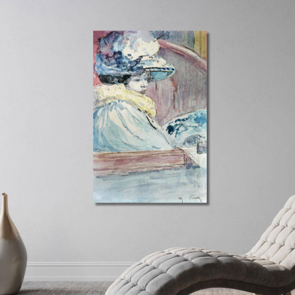 Donna In Una Loggia Henry Somm hmm19 quadro stampato su tela