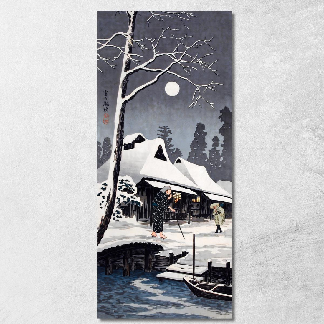 Chiaro Di Luna Sulla Neve Hiroaki Takahashi htk19 quadro stampato su tela Chiaro Di Luna Sulla Neve Hiroaki Takahashi htk19 quadro stampato su tela