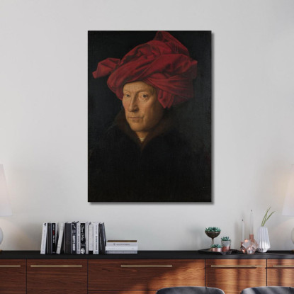 Ritratto Di Un Uomo Jan van Eyck jve1 quadro stampato su tela