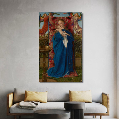 Madonna Alla Fontana Jan van Eyck jve7 quadro stampato su tela