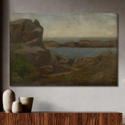 Vecchia Spiaggia Di Boathouse Newport John La Farge jlf18 quadro stampato su tela