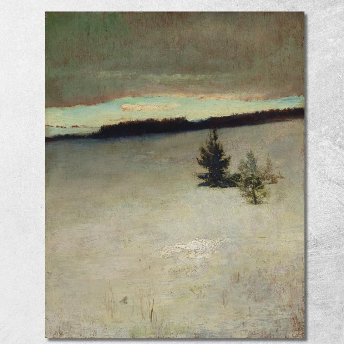 Mattina Sul Campo Di Neve Roxbury John La Farge jlf25 quadro stampato su tela Mattina Sul Campo Di Neve Roxbury John La Farge jlf25 quadro stampato su tela