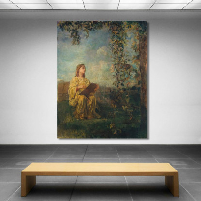 La Musa Della Pittura John La Farge jlf36 quadro stampato su tela