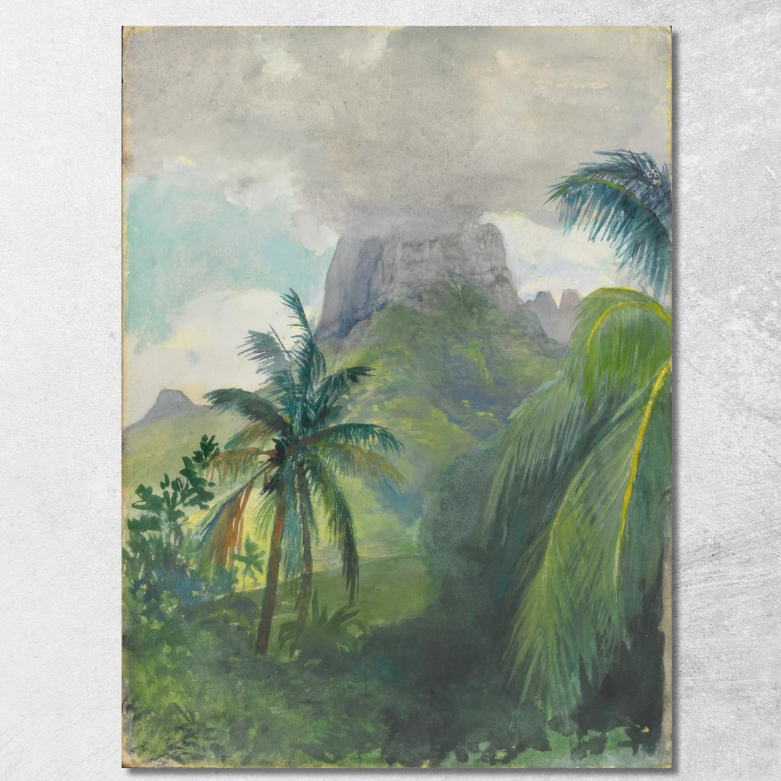 Il Picco Di Maua Roa. Mezzogiorno. Isola Di Moorea. Isole Della Società. Uponohu John La Farge jlf37 quadro stampato su tela Il Picco Di Maua Roa. Mezzogiorno. Isola Di Moorea. Isole Della Società. Uponohu John La Farge jlf37 quadro stampato su tela