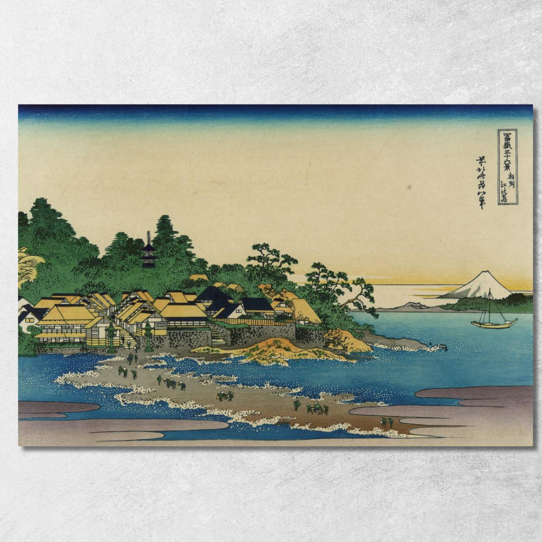 Enoshima Nella Provincia Di Sagami katsushika hokusai khk14 quadro stampato su tela