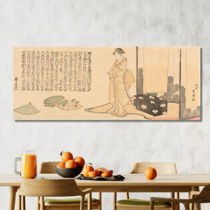 Geisha Che Si Prepara Per L'Esibizione katsushika hokusai khk19 quadro stampato su tela