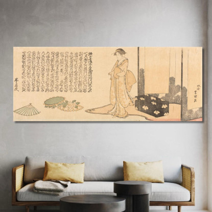 Geisha Che Si Prepara Per L'Esibizione katsushika hokusai khk19 quadro stampato su tela