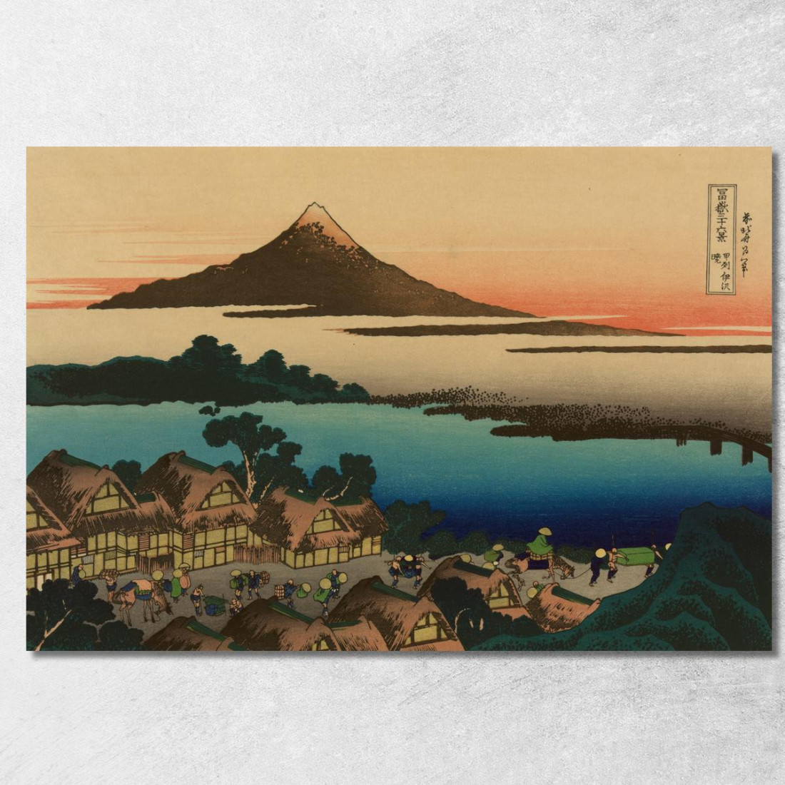 Alba A Isawa Nella Provincia Di Kai katsushika hokusai khk21 quadro stampato su tela