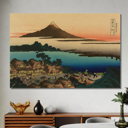 Alba A Isawa Nella Provincia Di Kai katsushika hokusai khk21 quadro stampato su tela