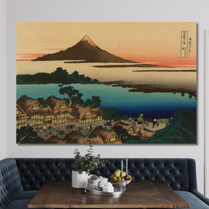 Alba A Isawa Nella Provincia Di Kai katsushika hokusai khk21 quadro stampato su tela