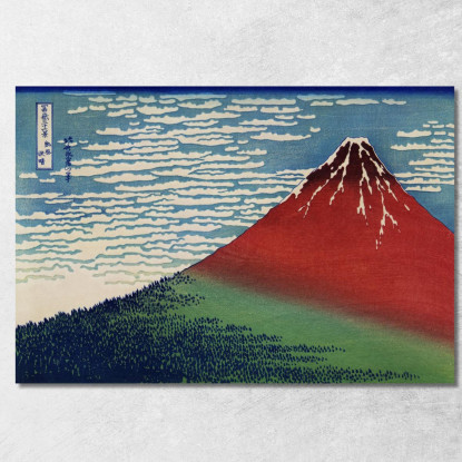 Vento Sottile Mattina Limpida katsushika hokusai khk32 quadro stampato su tela