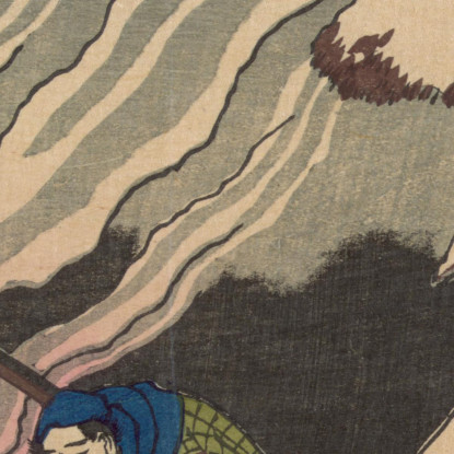 Minamoto No Muneyuki Ason katsushika hokusai khk40 quadro stampato su tela