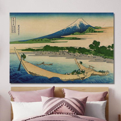 Riva Di Tago Bay Ejiri A Tokaido 2 katsushika hokusai khk67 quadro stampato su tela