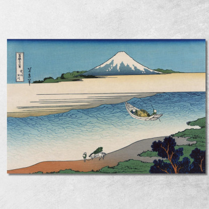 Fiume Tama Nella Provincia Di Musashi katsushika hokusai khk71 quadro stampato su tela