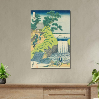 Le Cascate Di Aoigaoka Nella Capitale Orientale katsushika hokusai khk78 quadro stampato su tela