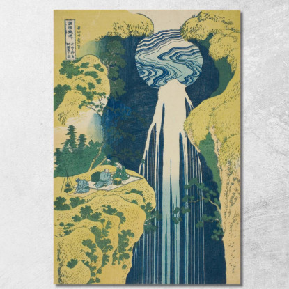 La Cascata Di Amida Dietro La Strada Di Kiso katsushika hokusai khk90 quadro stampato su tela