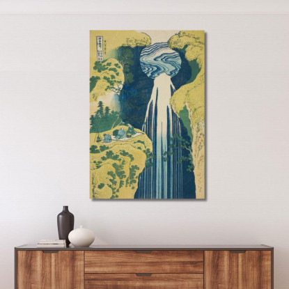 La Cascata Di Amida Dietro La Strada Di Kiso katsushika hokusai khk90 quadro stampato su tela