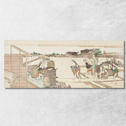 Scarico Del Bonito Per Il Mercato katsushika hokusai khk98 quadro stampato su tela