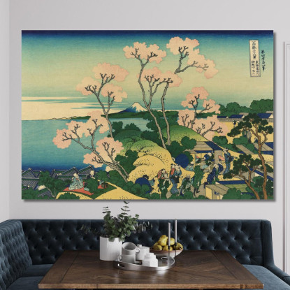 Collina Goten-Yama Shinagawa Sul Tokaido katsushika hokusai khk104 quadro stampato su tela