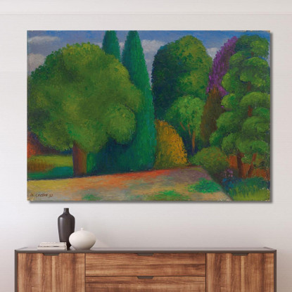 Paesaggio Fila Di Alberi Mark Gertler mgr10 quadro stampato su tela
